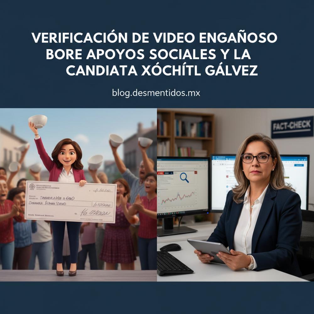 Verificación de video engañoso sobre apoyos sociales y la candidata Xóchitl Gálvez
